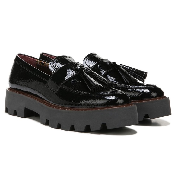 NEW Franco Sarto Black Balinna Tassel Lug Loafer - Size 8 - Picture 1 of 3